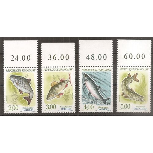 2663 À 2666 (1990) Série Des Poissons D' Eau Douce N** (Cote 7e) (A067)