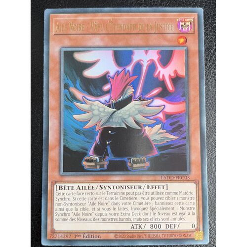 Aile Noire - Vayu L’Étendard De La Justice - L5dd-Frc03 - Yu-Gi-Oh ! Ultra Rare