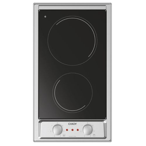 Candy CH32XK Plaque de cuisson Timeless Vitrocéramique, 2 zones, Noir, Vetroceramic