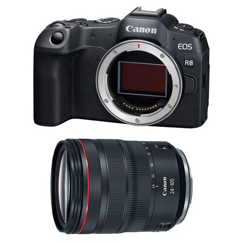 Canon EOS R8 + RF 24-105mm f/4L IS USM MILC 24,2 MP CMOS 6000 x 4000 Noir
