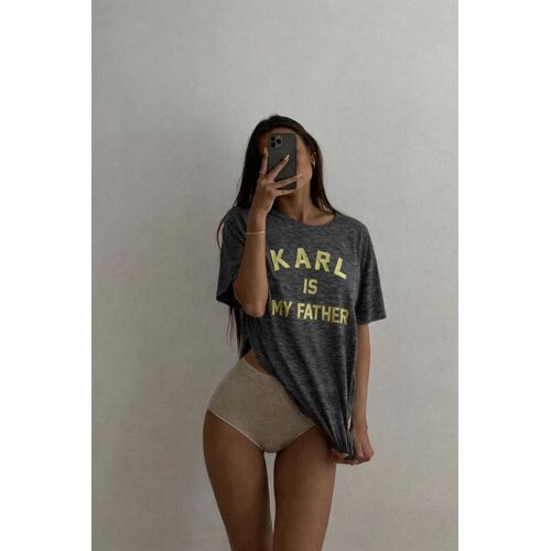 T-Shirt Gris Chiné “Karl Is My Father” – Eleven Paris – Coton – Taille M (38)