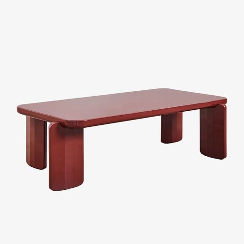 Table basse rectangulaire 120x60 cm en MDF Genève Vin Rouge