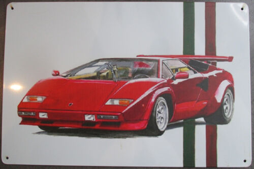 Plaque Métal Lamborghini Countach – L'icône Italienne (30x20cm)