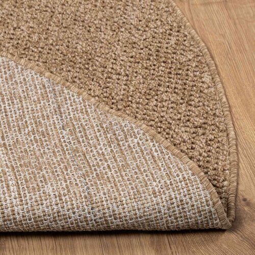 Vidaxl Tapis De Surface Rond Agira Naturel Ø 120 Cm Polyester