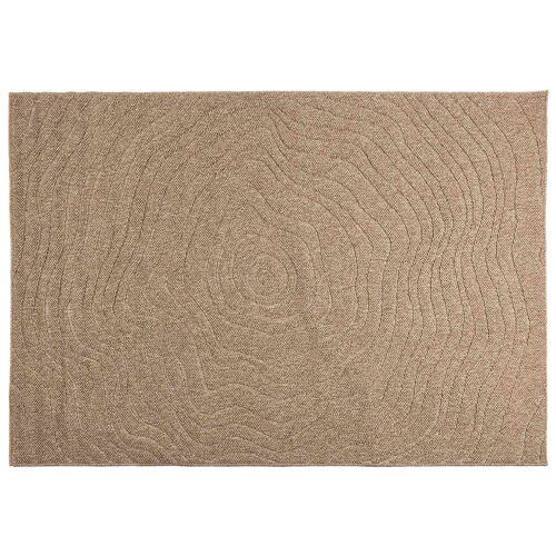 Vidaxl Tapis De Surface Moiré Agira Naturel 230 X 160 Cm Polyester