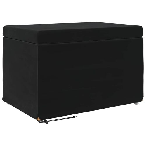 vidaXL Tabouret Noir 60 x 40 x 40 cm Velours et Bois Composite