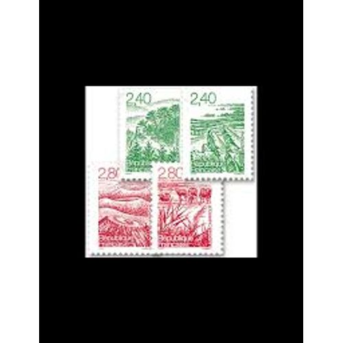 Les Régions Françaises : Bretagne, Vosges, Auvergne Et Camargue Série Complète Année 1995 N° 2949 2950 2951 2952 Yvert Et Tellier Luxe