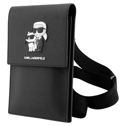 Pochette Bandoulière pour Téléphone Design Élégant et Pratique Karl Lagerfeld Noir