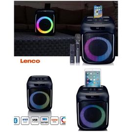 Enceinte Sono Portable Bluetooth sur batterie- USB-Karaoké - Autonomie 14h - LED RGB ¿ TWS-Micro HQ sans fil + Télécommande