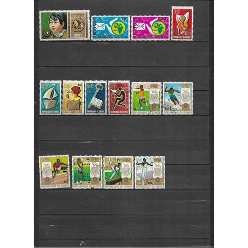 Guinée 28 Timbres Oblitérés 1966