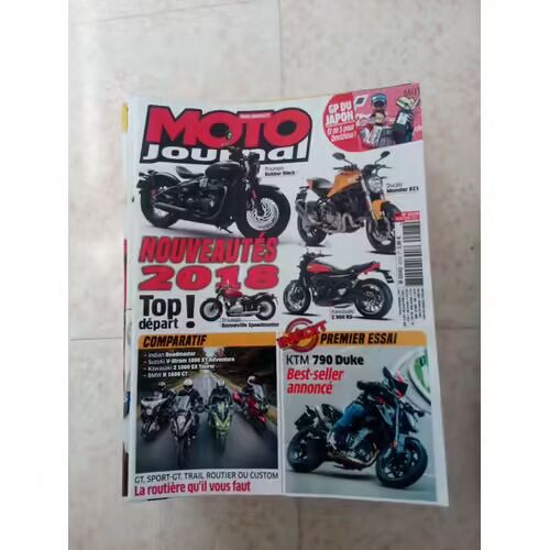 Moto Journal 2218 De 2017 Ktm 790 Duke,Bmw K1600gt,Indian Roadmaster,Kawasaki Z1000sx,Suzuki V-Strom 1000 Xt Adventure,Kawasaki Z650 A2,Moto Tour,