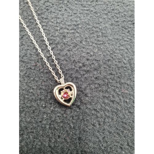 Pendentif Petit Coeur Cristal Mauve Femme Swarovski