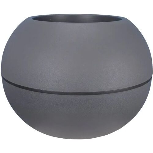 Pot De Fleurs Granit Boule En Plastique D40cm Gris Riviera