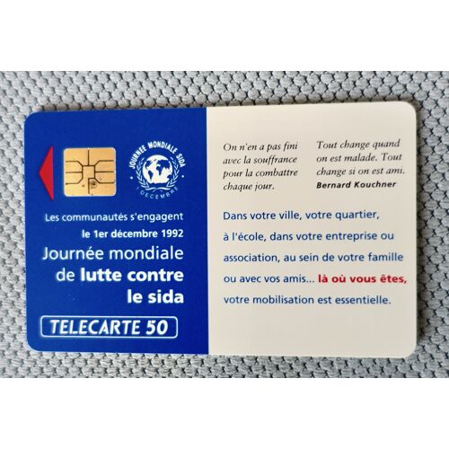Télécarte 50 Sida-Journees Mondiale F 309 .Décembre 92