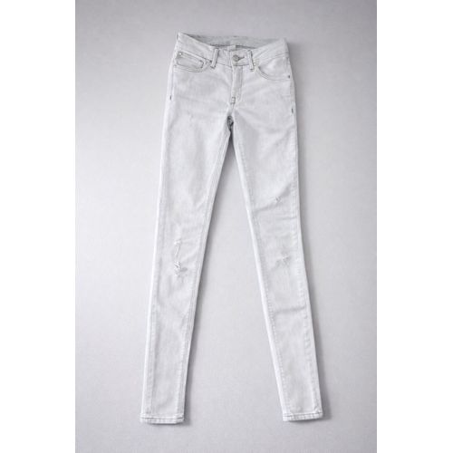 Jean Mango Gris Clair Taille Basse Skinny Y2k ¿ Xxs / 32 ¿ Denim Stretch