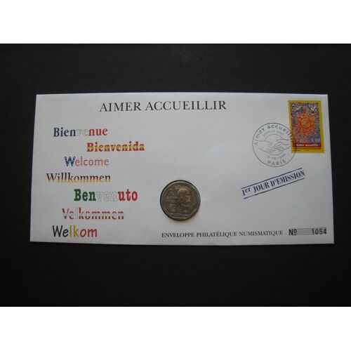 Enveloppe Philatélique/Numismatique - Aimer Accueillir - 1er Jour D'émission - Numérotée - Frappe Pièce " 2 Francs Droits De L'homme 1998 "
