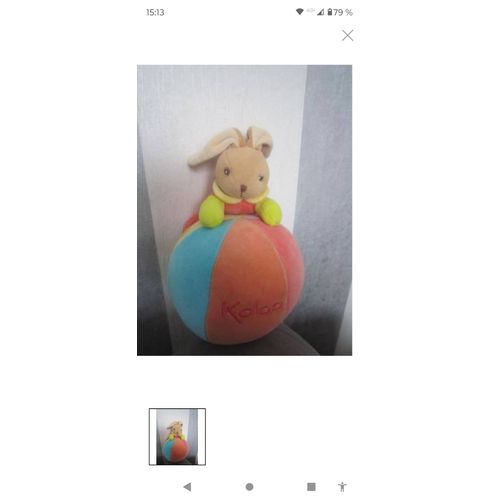 Doudou lapin culbuto Kaloo rose