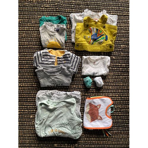 Lot 9 Mois Bébé Garçon Été 15 Pièces