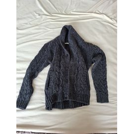 Gilet Gris Foncé Chiné, Taille 12 Ans Marque Little, En Très Bon État