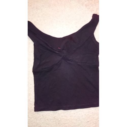 Élégant Caraco Noir Court Femme C?ur Croisé Taille 34/36 Idée Cadeau