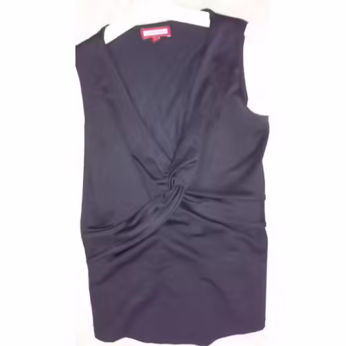 Très Beau Haut Noir Femme Décolleté Croisé Taille L 36/38 Idée Cadeau