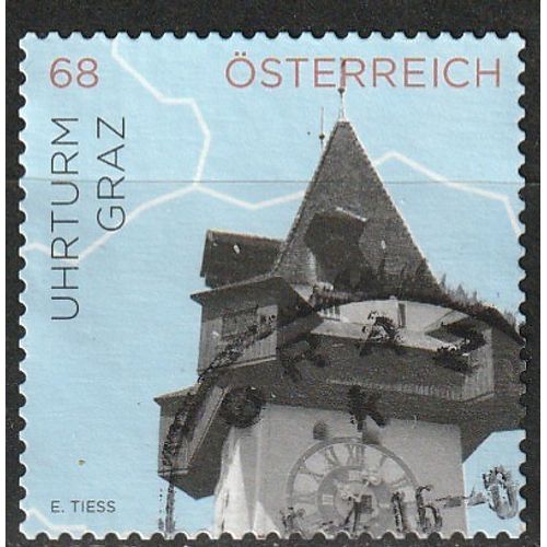 Tour De L'Horloge Graz, Timbre Oblitéré Autriche 2015 N° 3013