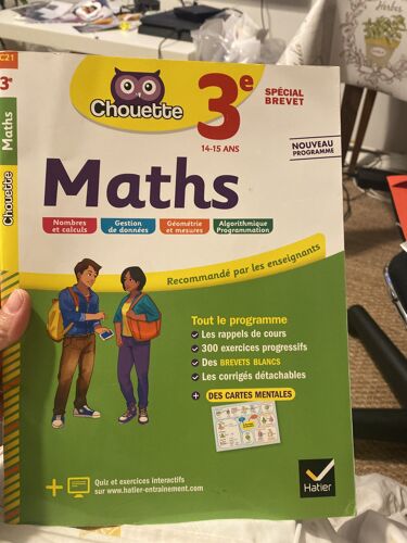 Maths 3e Spécial Brevet Chouette Nathan