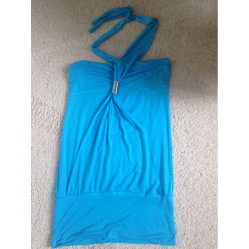 Tres Elegant Haut Femme Turquoise Taille Unique Soit Taille 36/38 Idée Cadeau