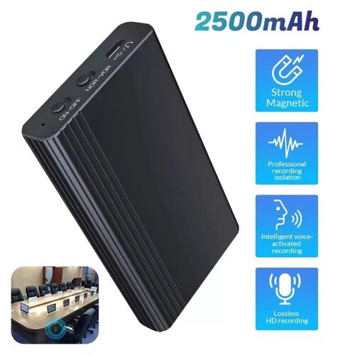 Mini Enregistreur Vocal Espion - Enregistrement Audio Discret avec Acti-vocal