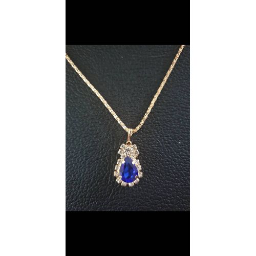 Parure "Goutte" Bleue