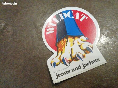 Retro Sticker Autocollant Vêtements Wildcat Années 70 80