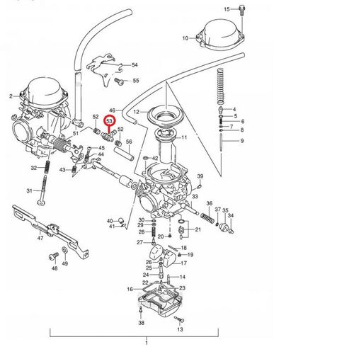 Pièce De Carburateur Origine Pour Moto Suzuki 800 Dr 1991 À 1997 13683-01db0-000 Neuf