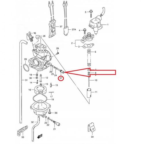 Pièce De Carburateur Origine Pour Moto Suzuki 50 Rmx 13267-29a00-0000 Neuf