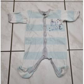 Pyjama Dors Bien Petit Bateau Garçon Blanc Et Bleu À Rayure Taille 1 Mois