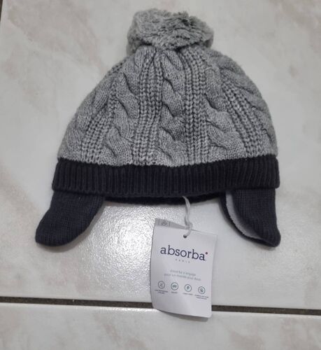 Bonnet Gris Intérieur Polaire Absorba Taille 1/3 Mois
