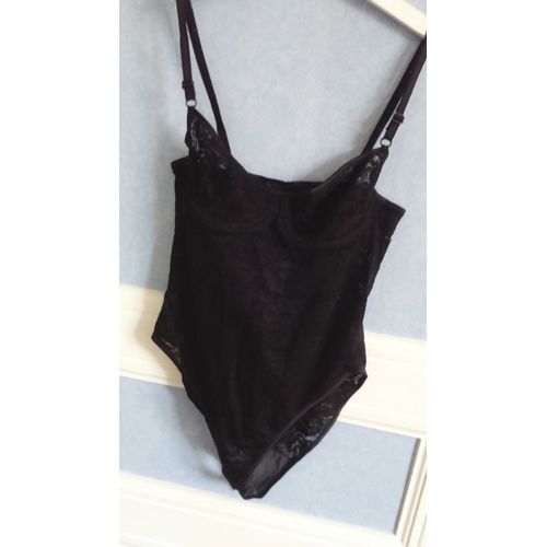 Body Femme Dentelle Noir Taille 36/38 Idée Cadeau
