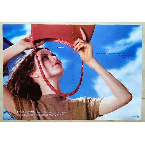 Publicité Papier - Air France "Le Billet Électronique" De 2000