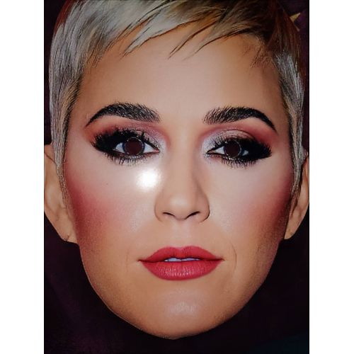 Masque Katy Perry Cheveux Blonds Courts Marque Celebrity Cutouts