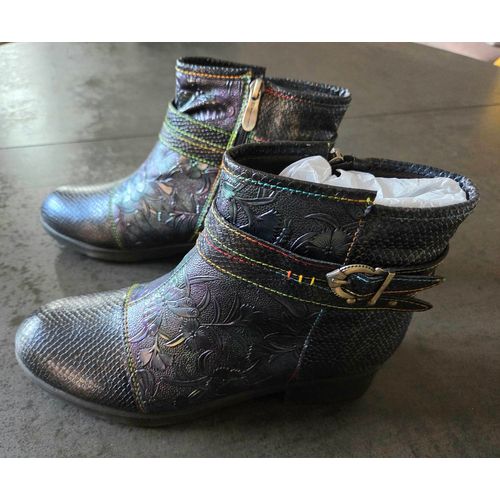 Bottines Bleu Irisé 41