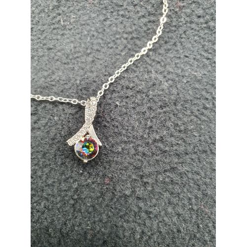 Pendentif Ruban Cristal Multi-Couleur Femme Swarovski