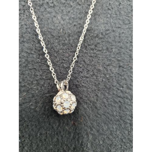 Pendentif Sphere Cristal Blanc Femme Swarovski