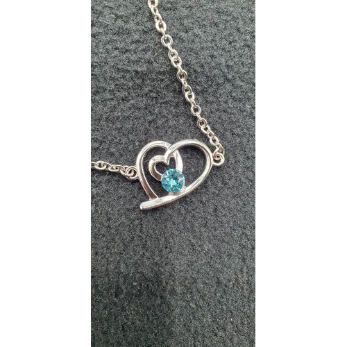 Bracelet Coeur Cristal Bleu Turquoise Femme Swarovski