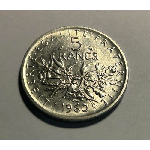 Piece De 5 Francs Argent 1960