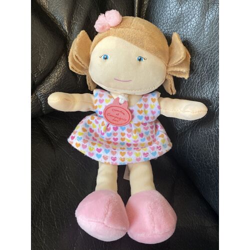 Doudou les petites demoiselle robe coeur fleurs doudou et compagnie 20cm