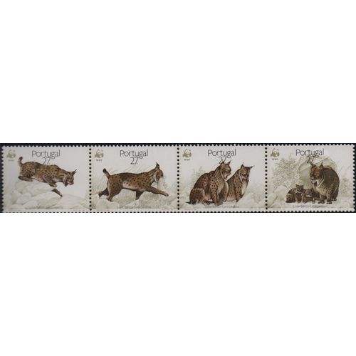 Portugal Timbres Animaux : Le Lynx 1999
