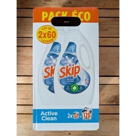 1 carton de 2 bidons de lessive skip