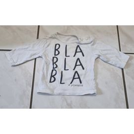 T-Shirt Manches Longues Fille Blanc Taille 3 Mois