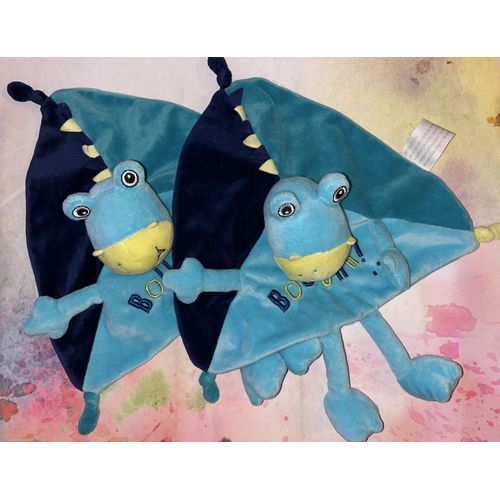 Doudou dinosaure crocodile Bouhh Pat et Ripaton lot de deux doudous bébé Dino crocco jouets soft toy baby