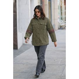 Blouse Kaki À Motifs Aztèques Zara Kids 11–12 Ans – Style Bohème Vintage Oversized Femme