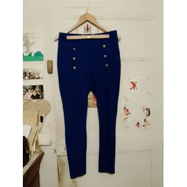 Legging Bleu Foncé Boutonné 40 L Shein Curve.